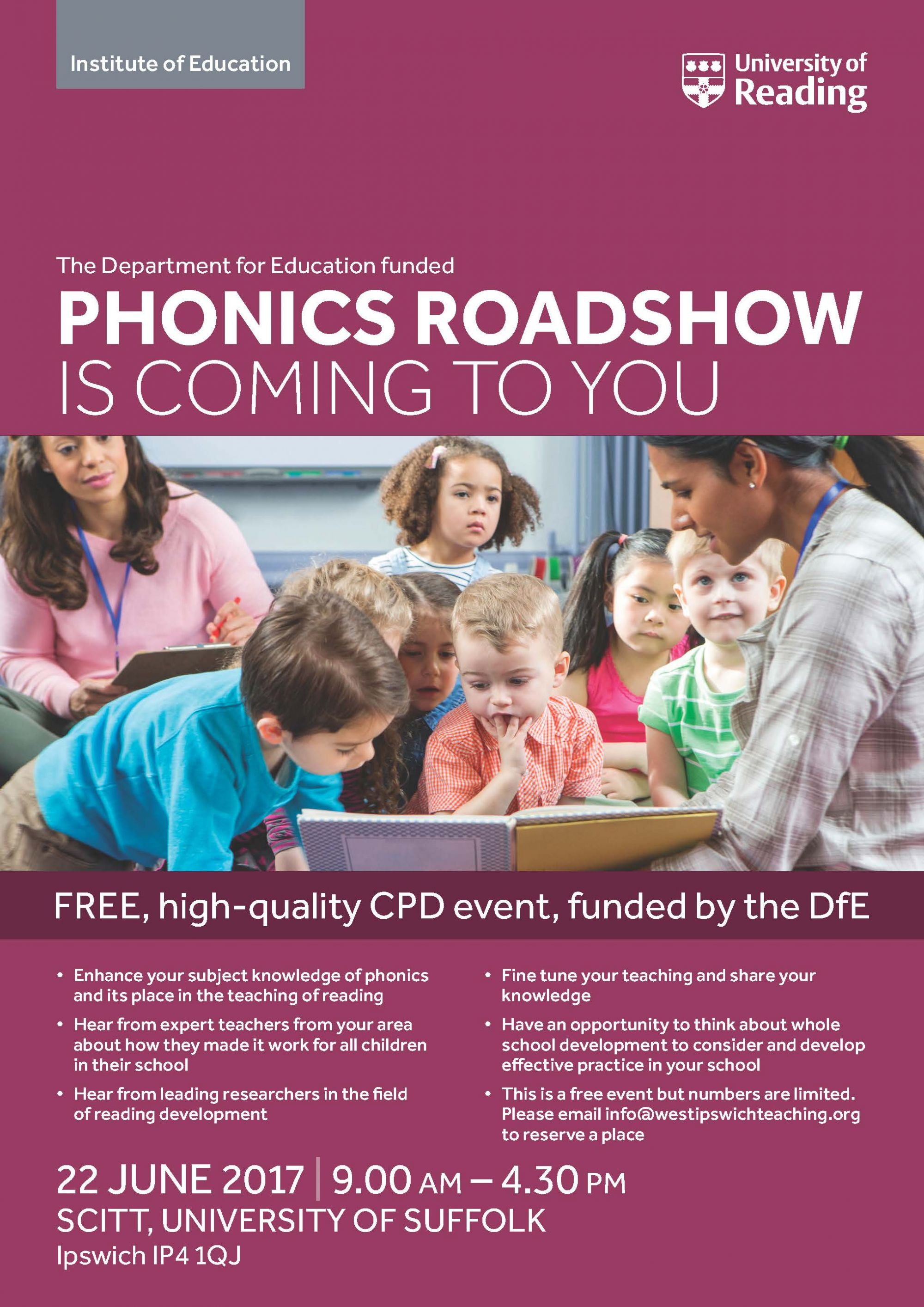 Phonics Roadshow - 22nd June 2017, Ipswich - (Free CPD Offer)